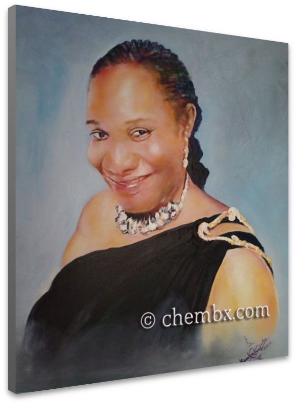 Chembx custom portrait of a bride in white dress oil on canvas